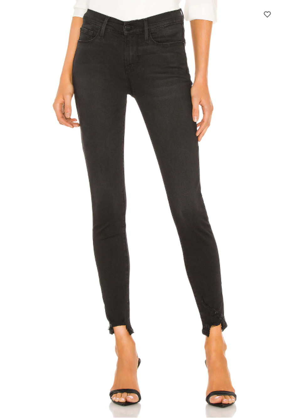 FRAME DENIM NWT Le Skinny De Jeanne Chewed Hem in Brisbane Chew // 00